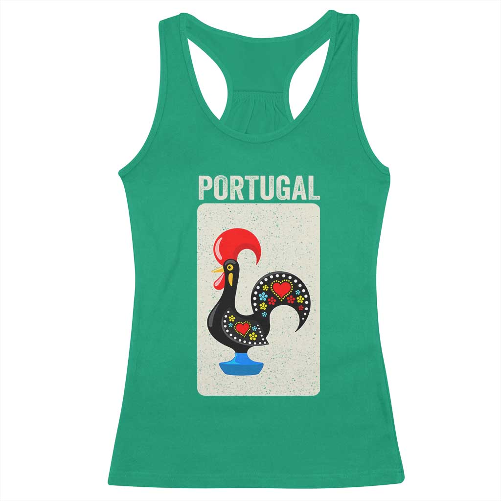 Portuguese Rooster Racerback Tank Top Galo de Barcelos Portugal Roots Pride Heritage Gift - Wonder Print Shop