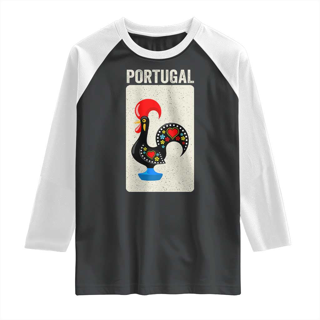 Portuguese Rooster Raglan Shirt Galo de Barcelos Portugal Roots Pride Heritage Gift - Wonder Print Shop