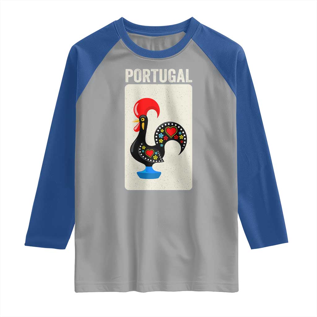 Portuguese Rooster Raglan Shirt Galo de Barcelos Portugal Roots Pride Heritage Gift - Wonder Print Shop
