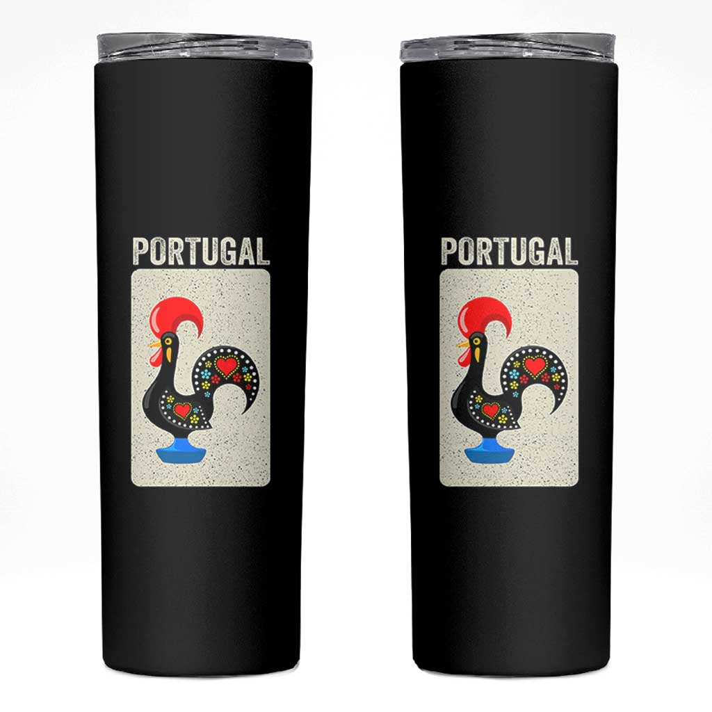 Portuguese Rooster Skinny Tumbler Galo de Barcelos Portugal Roots Pride Heritage Gift - Wonder Print Shop