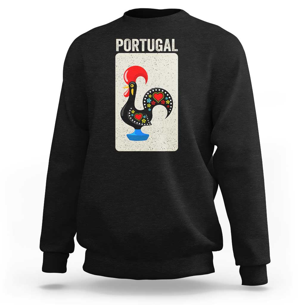Portuguese Rooster Sweatshirt Galo de Barcelos Portugal Roots Pride Heritage Gift - Wonder Print Shop