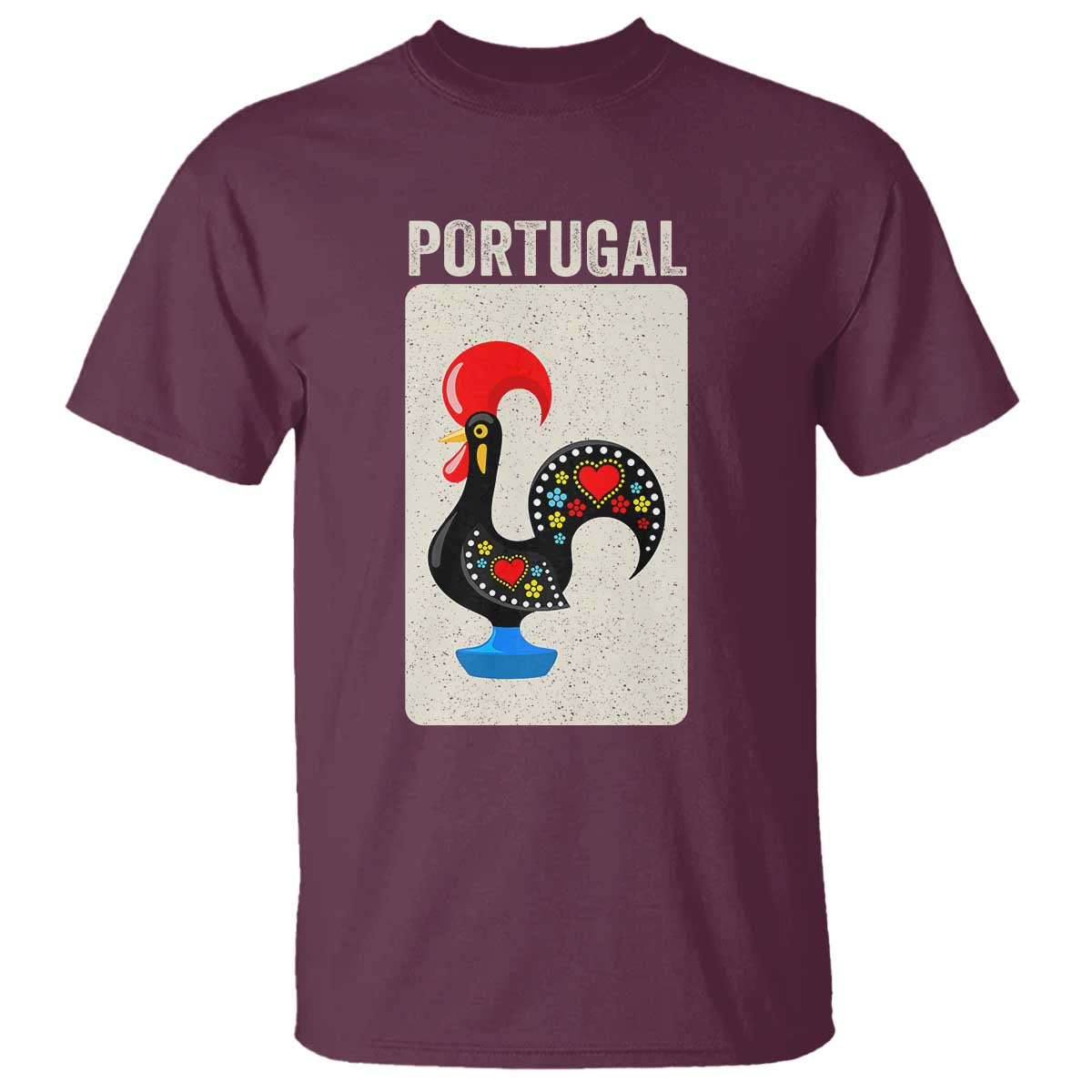 Portuguese Rooster T Shirt Galo de Barcelos Portugal Roots Pride Heritage Gift - Wonder Print Shop