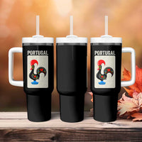 Portuguese Rooster Tumbler With Handle Galo de Barcelos Portugal Roots Pride Heritage Gift - Wonder Print Shop