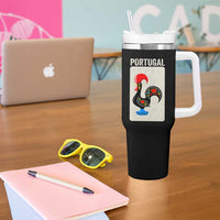 Portuguese Rooster Tumbler With Handle Galo de Barcelos Portugal Roots Pride Heritage Gift - Wonder Print Shop