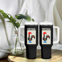 Portuguese Rooster Tumbler With Handle Galo de Barcelos Portugal Roots Pride Heritage Gift - Wonder Print Shop