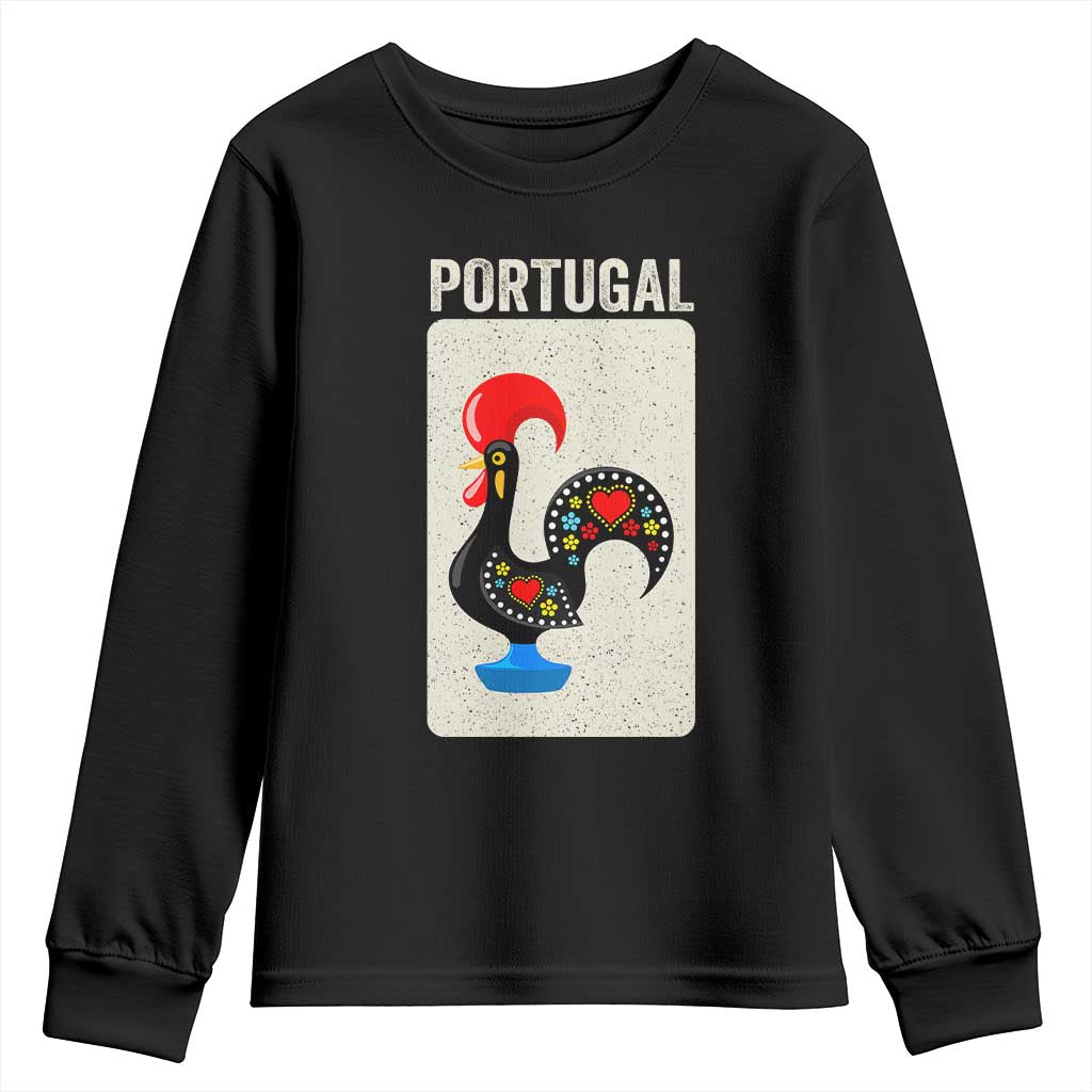 Portuguese Rooster Youth Sweatshirt Galo de Barcelos Portugal Roots Pride Heritage Gift - Wonder Print Shop