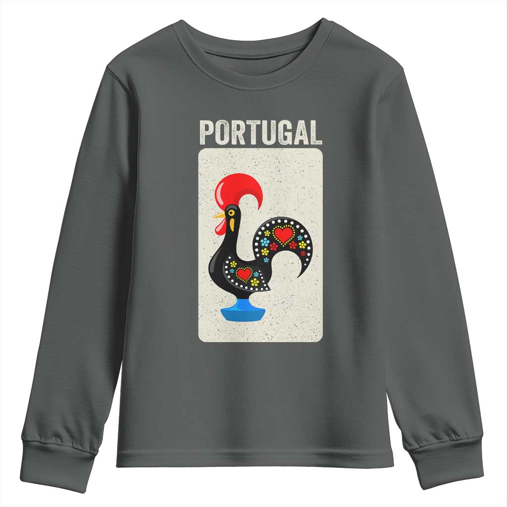 Portuguese Rooster Youth Sweatshirt Galo de Barcelos Portugal Roots Pride Heritage Gift - Wonder Print Shop