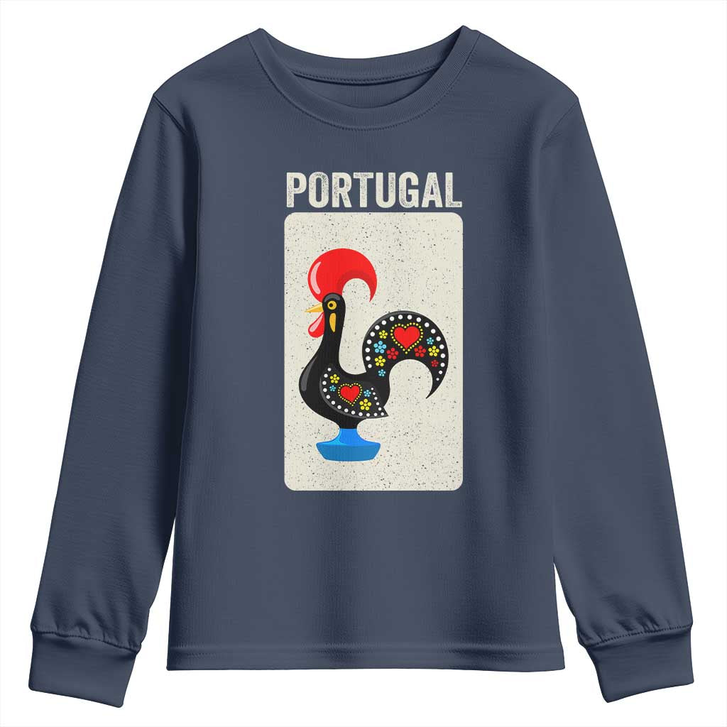 Portuguese Rooster Youth Sweatshirt Galo de Barcelos Portugal Roots Pride Heritage Gift - Wonder Print Shop