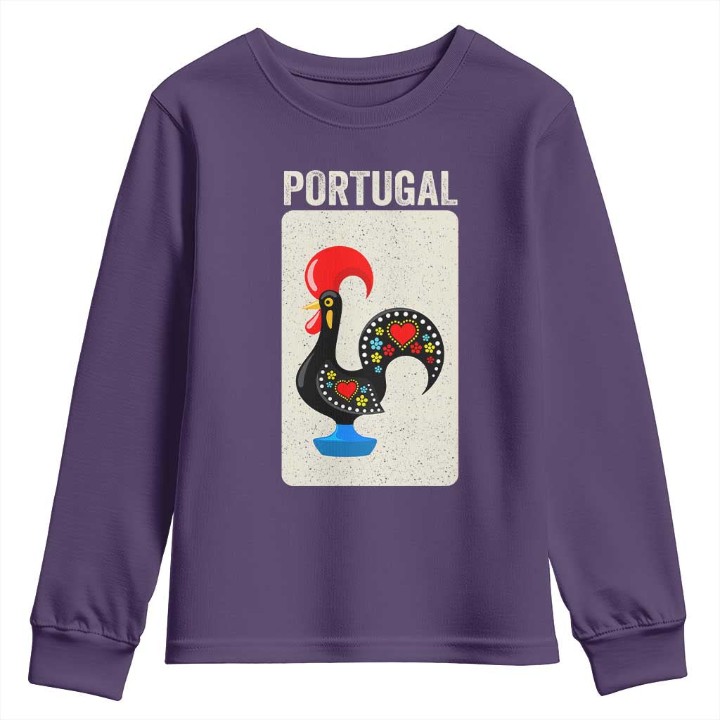 Portuguese Rooster Youth Sweatshirt Galo de Barcelos Portugal Roots Pride Heritage Gift - Wonder Print Shop