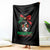 Portuguese Girl Throw Blanket Messy Bun Portugal Flag Roots Heritage Pride Gift - Wonder Print Shop
