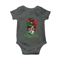 Portuguese Girl Baby Onesie Messy Bun Portugal Flag Roots Heritage Pride Gift - Wonder Print Shop