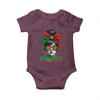 Portuguese Girl Baby Onesie Messy Bun Portugal Flag Roots Heritage Pride Gift - Wonder Print Shop