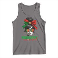 Portuguese Girl Tank Top Messy Bun Portugal Flag Roots Heritage Pride Gift - Wonder Print Shop