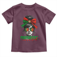 Portuguese Girl Toddler T Shirt Messy Bun Portugal Flag Roots Heritage Pride Gift - Wonder Print Shop