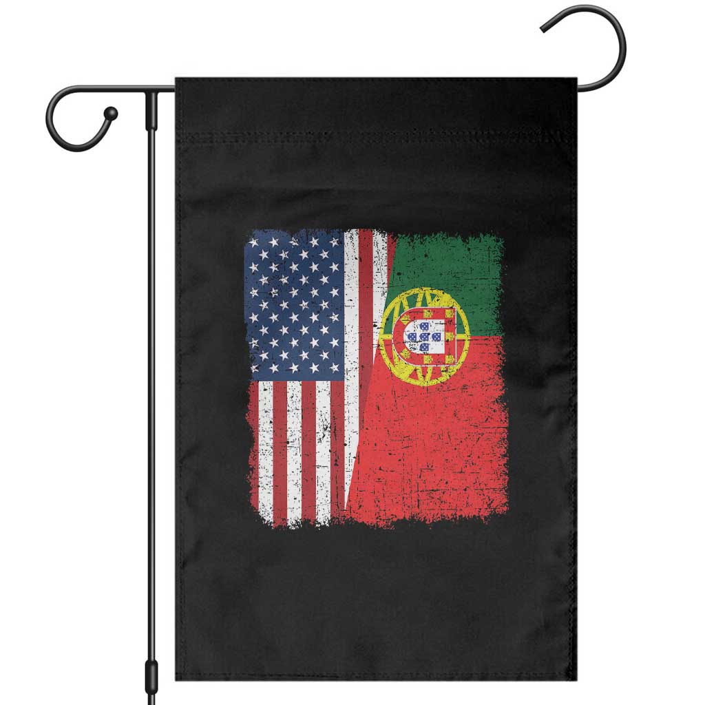 Portuguese American Flag Garden Flag Retro Vintage USA Portugal Roots Heritage Pride - Wonder Print Shop