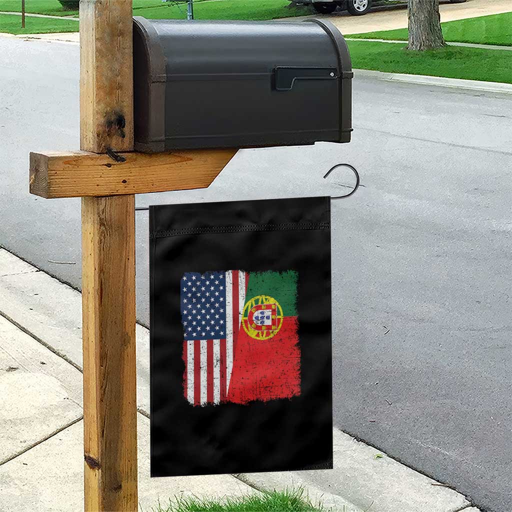 Portuguese American Flag Garden Flag Retro Vintage USA Portugal Roots Heritage Pride - Wonder Print Shop