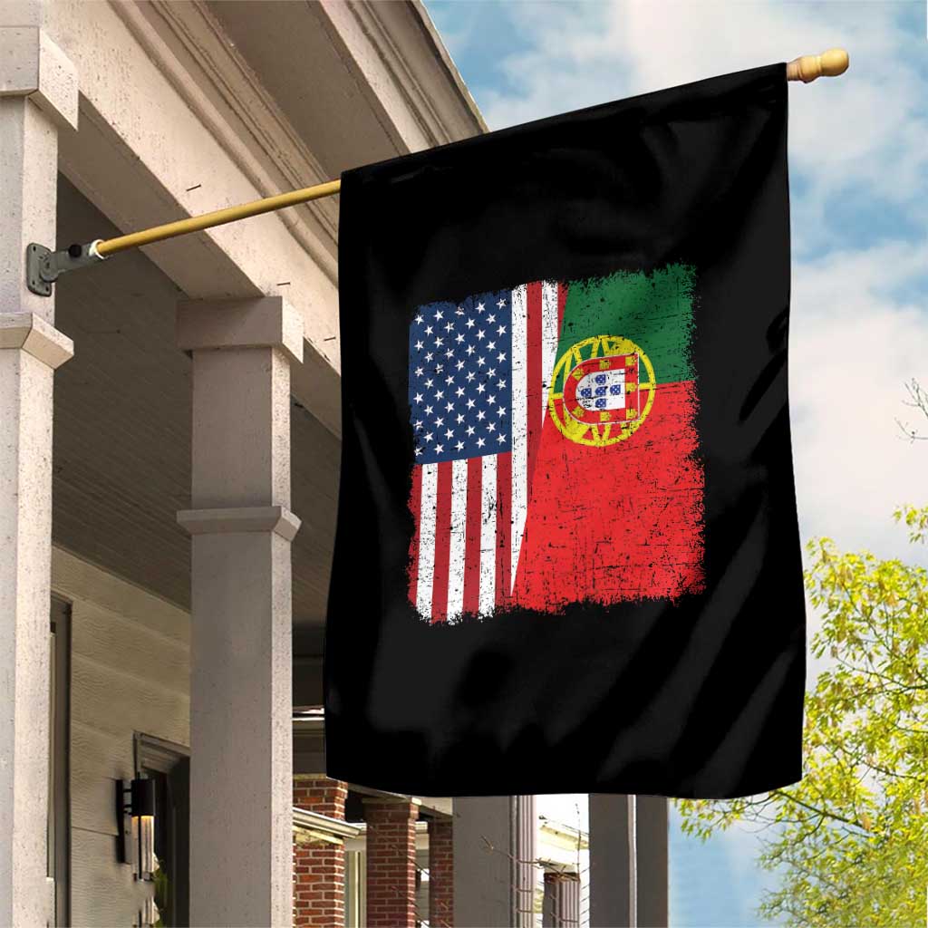 Portuguese American Flag Garden Flag Retro Vintage USA Portugal Roots Heritage Pride - Wonder Print Shop