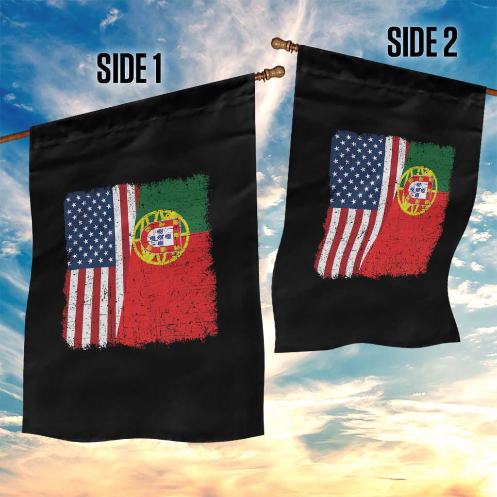 Portuguese American Flag Garden Flag Retro Vintage USA Portugal Roots Heritage Pride - Wonder Print Shop