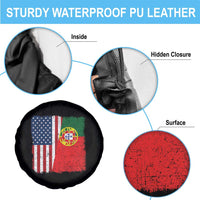Portuguese American Flag Spare Tire Cover Retro Vintage USA Portugal Roots Heritage Pride - Wonder Print Shop