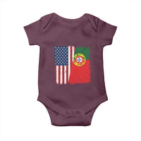 Portuguese American Flag Baby Onesie Retro Vintage USA Portugal Roots Heritage Pride - Wonder Print Shop