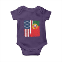Portuguese American Flag Baby Onesie Retro Vintage USA Portugal Roots Heritage Pride - Wonder Print Shop