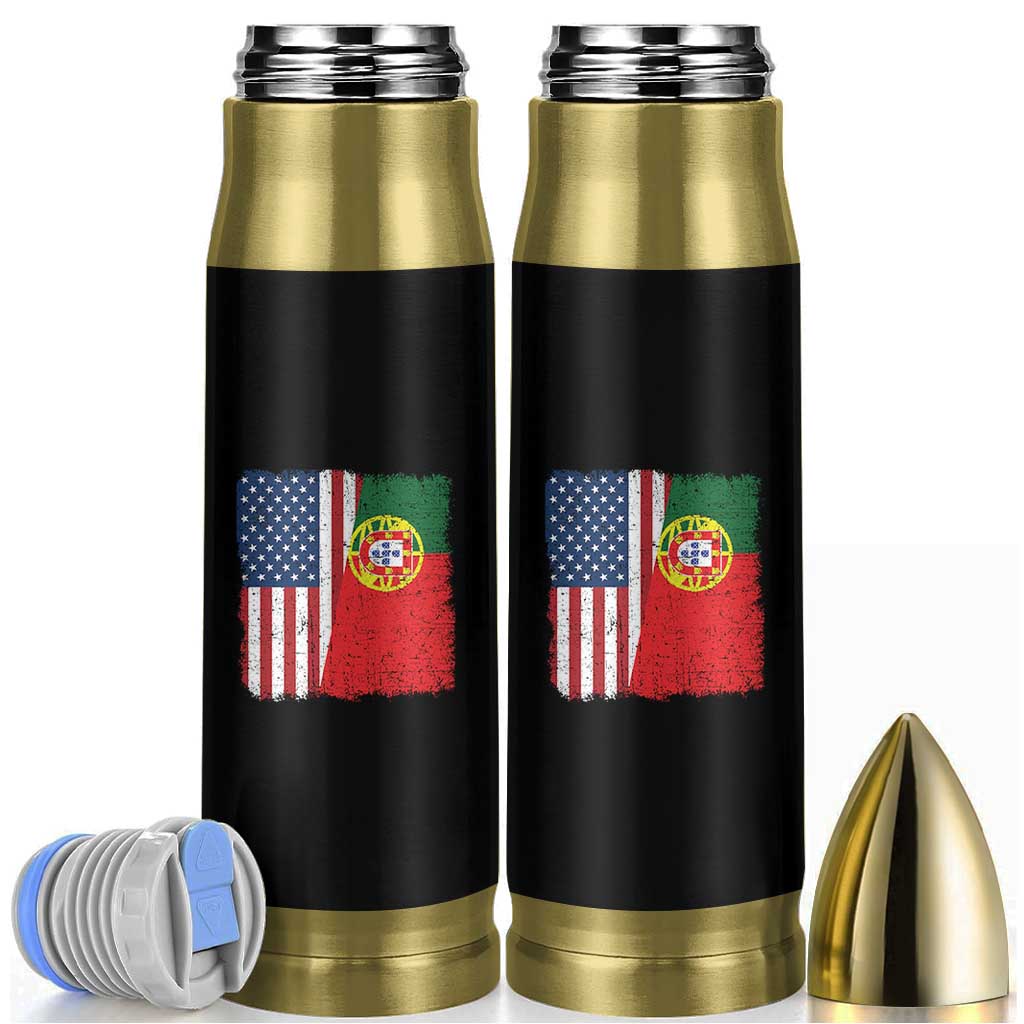 Portuguese American Flag Bullet Tumbler Retro Vintage USA Portugal Roots Heritage Pride - Wonder Print Shop