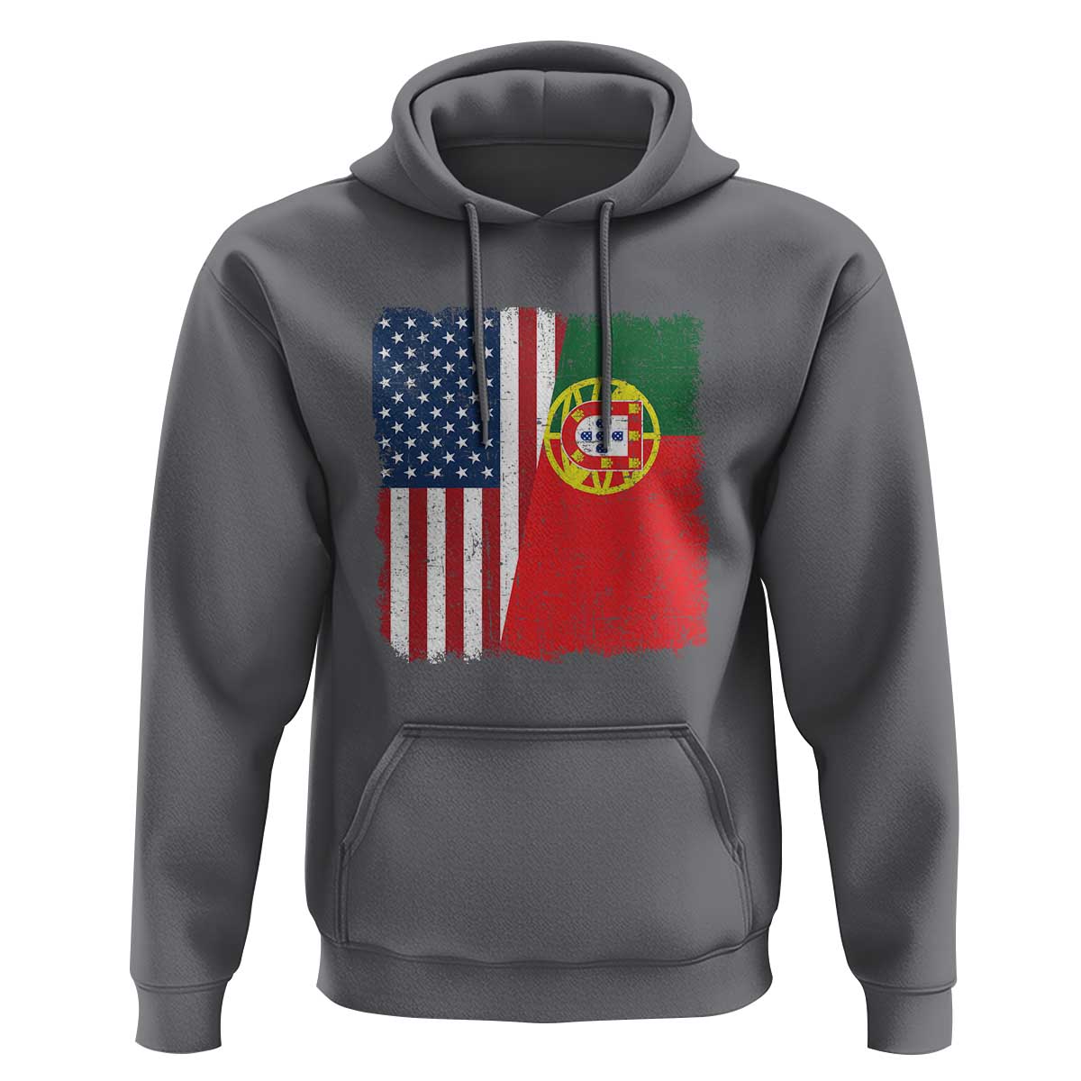Portuguese American Flag Hoodie Retro Vintage USA Portugal Roots Heritage Pride - Wonder Print Shop