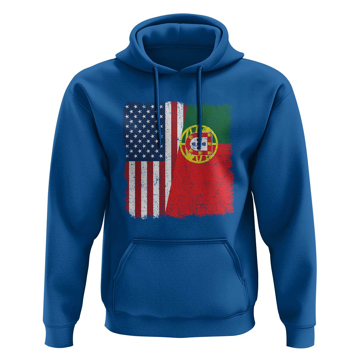 Portuguese American Flag Hoodie Retro Vintage USA Portugal Roots Heritage Pride - Wonder Print Shop