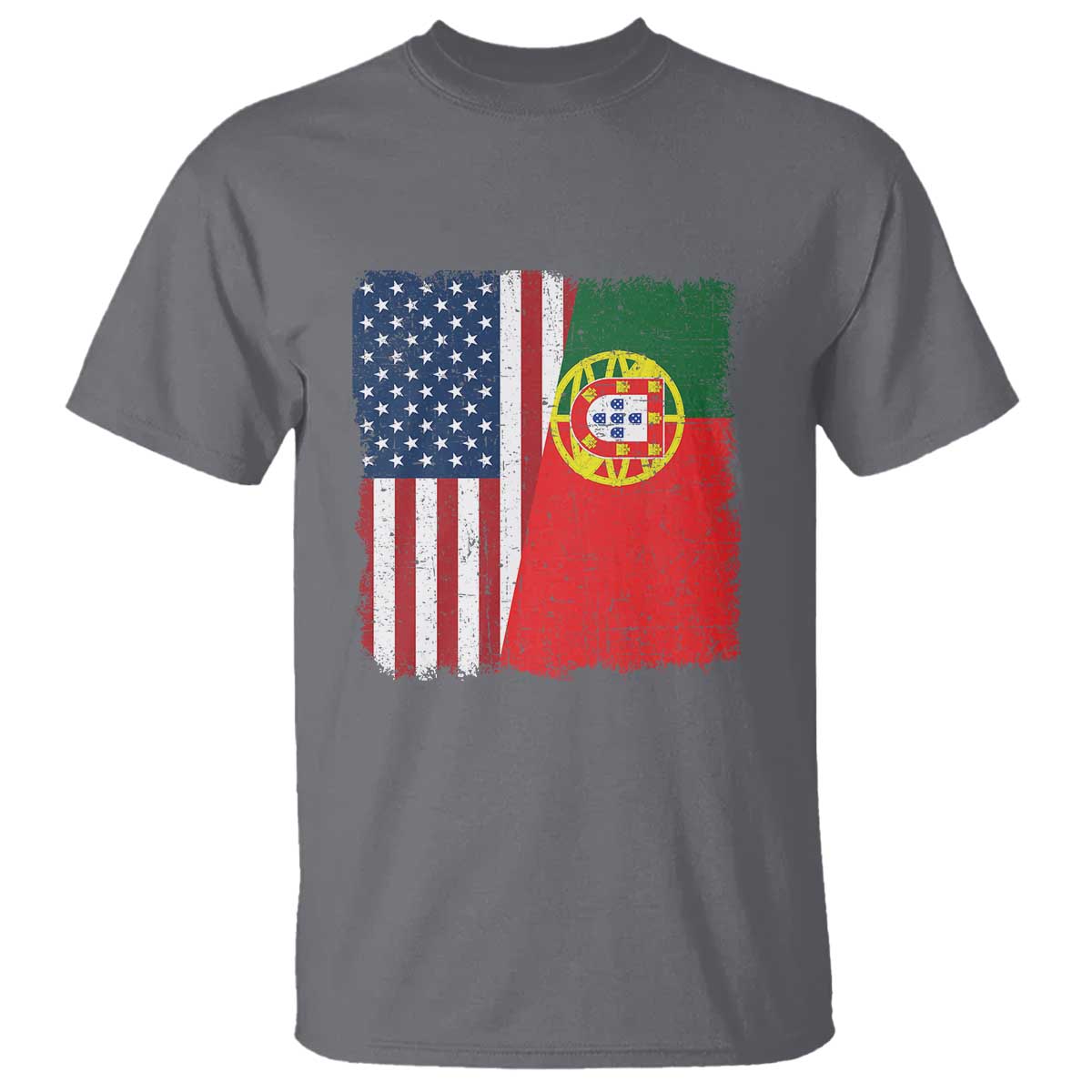 Portuguese American Flag T Shirt Retro Vintage USA Portugal Roots Heritage Pride - Wonder Print Shop