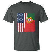 Portuguese American Flag T Shirt Retro Vintage USA Portugal Roots Heritage Pride - Wonder Print Shop