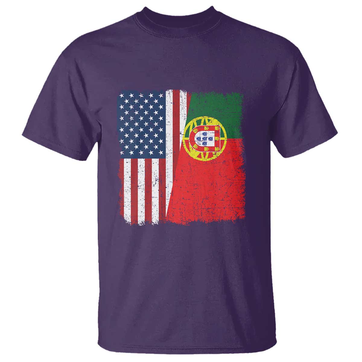 Portuguese American Flag T Shirt Retro Vintage USA Portugal Roots Heritage Pride - Wonder Print Shop