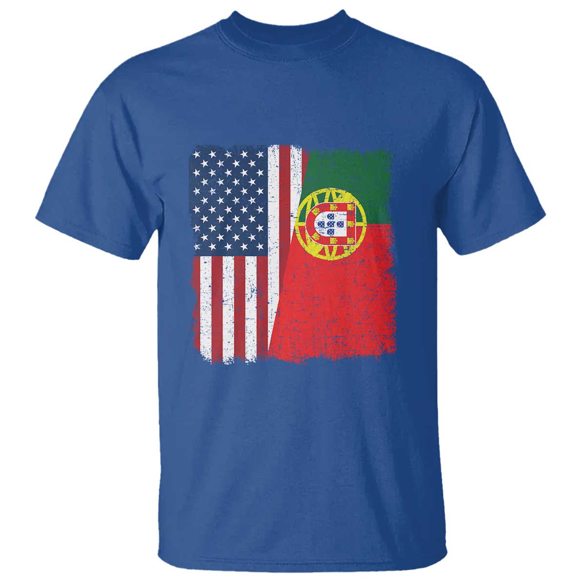 Portuguese American Flag T Shirt Retro Vintage USA Portugal Roots Heritage Pride - Wonder Print Shop