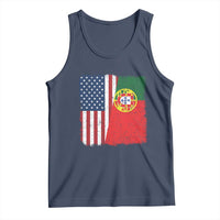 Portuguese American Flag Tank Top Retro Vintage USA Portugal Roots Heritage Pride - Wonder Print Shop