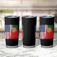 Portuguese American Flag Tumbler Cup Retro Vintage USA Portugal Roots Heritage Pride - Wonder Print Shop