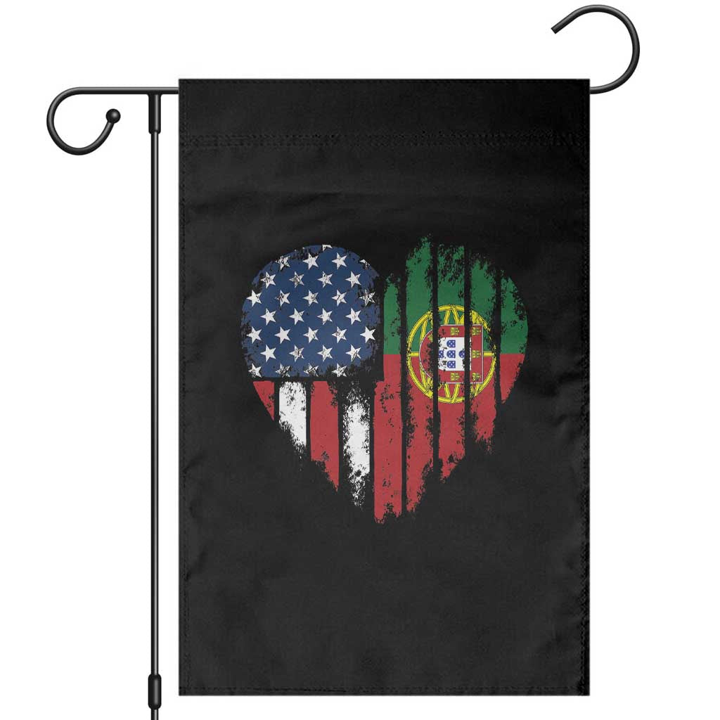 Half Portuguese American Flag Garden Flag Portugal Roots USA Flag Immigrant Gifts - Wonder Print Shop