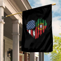 Half Portuguese American Flag Garden Flag Portugal Roots USA Flag Immigrant Gifts - Wonder Print Shop