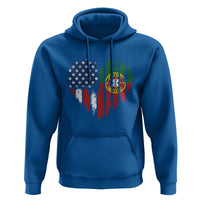 Half Portuguese American Flag Hoodie Portugal Roots USA Flag Immigrant Gifts - Wonder Print Shop