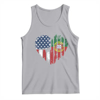 Half Portuguese American Flag Tank Top Portugal Roots USA Flag Immigrant Gifts - Wonder Print Shop