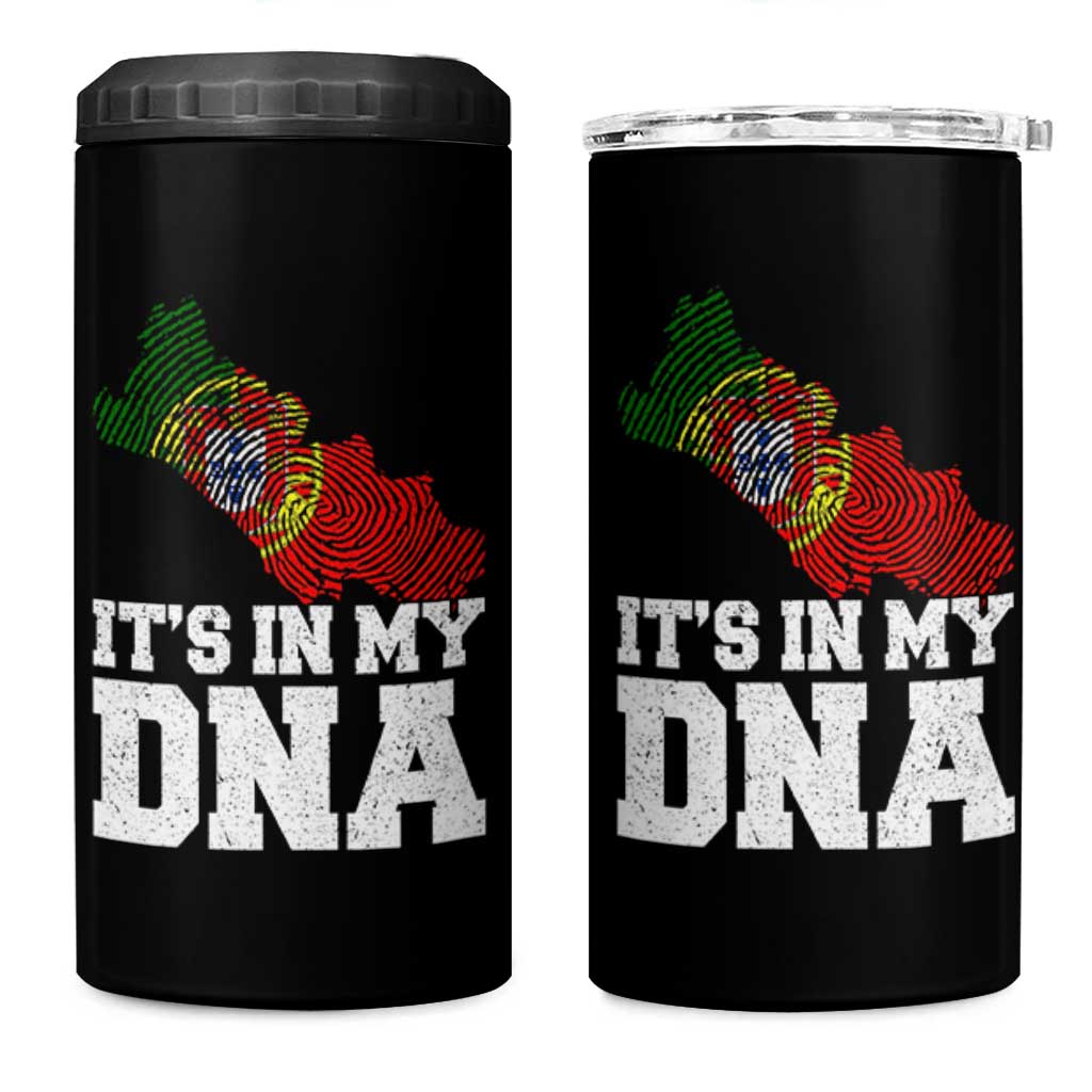 Its in My DNA Portugal 4 in 1 Can Cooler Tumbler Portuguese Flag Portugal Boy Girl Gift - Wonder Print Shop