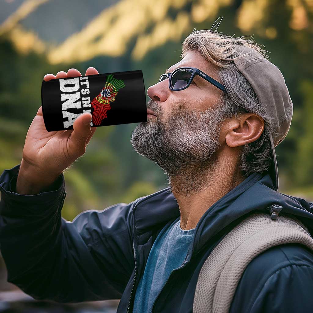 Its in My DNA Portugal 4 in 1 Can Cooler Tumbler Portuguese Flag Portugal Boy Girl Gift - Wonder Print Shop