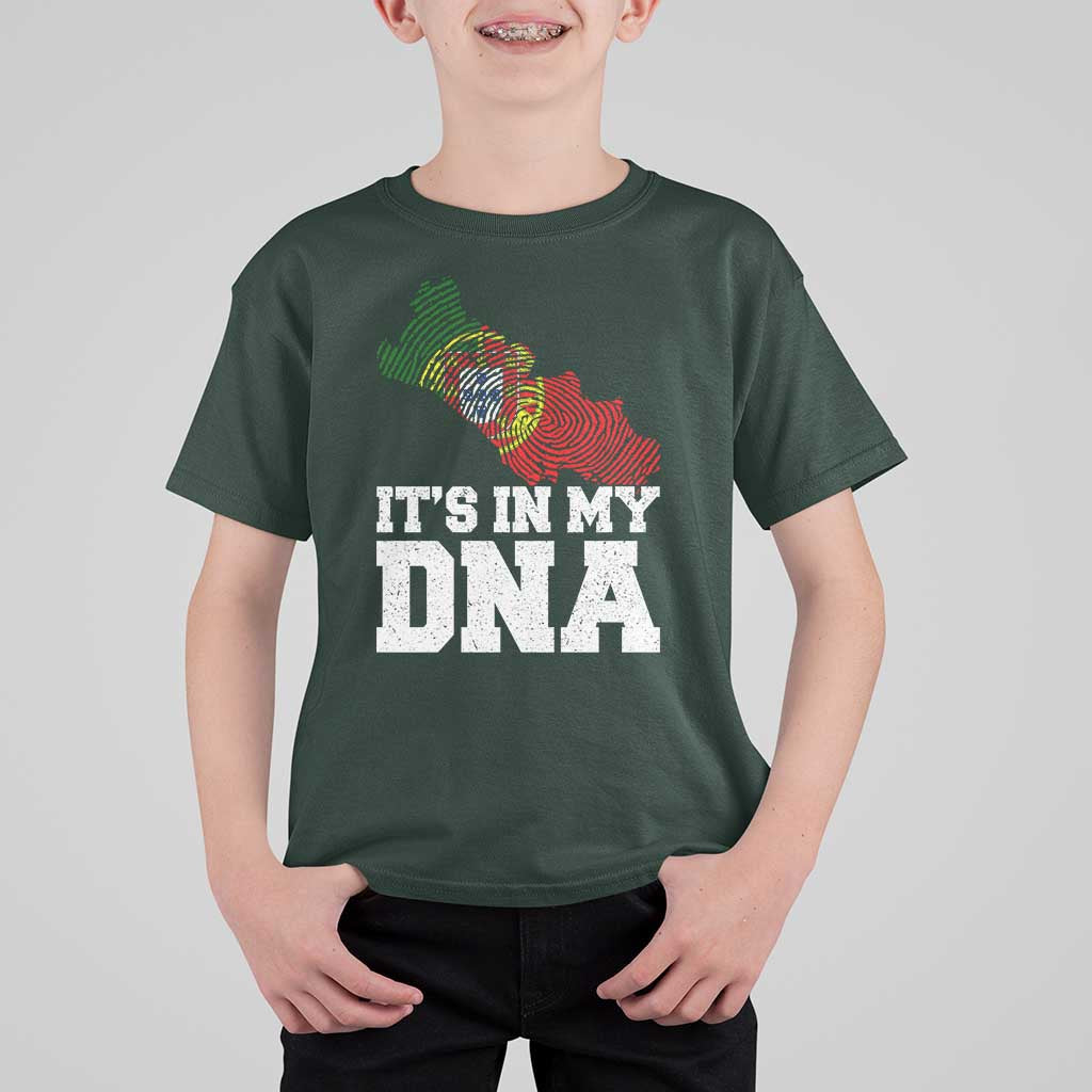 Its in My DNA Portugal T Shirt For Kid Portuguese Flag Portugal Boy Girl Gift - Wonder Print Shop