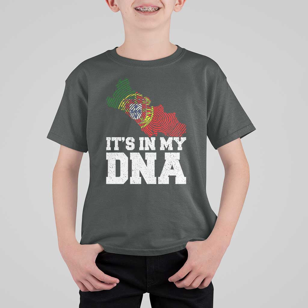 Its in My DNA Portugal T Shirt For Kid Portuguese Flag Portugal Boy Girl Gift - Wonder Print Shop