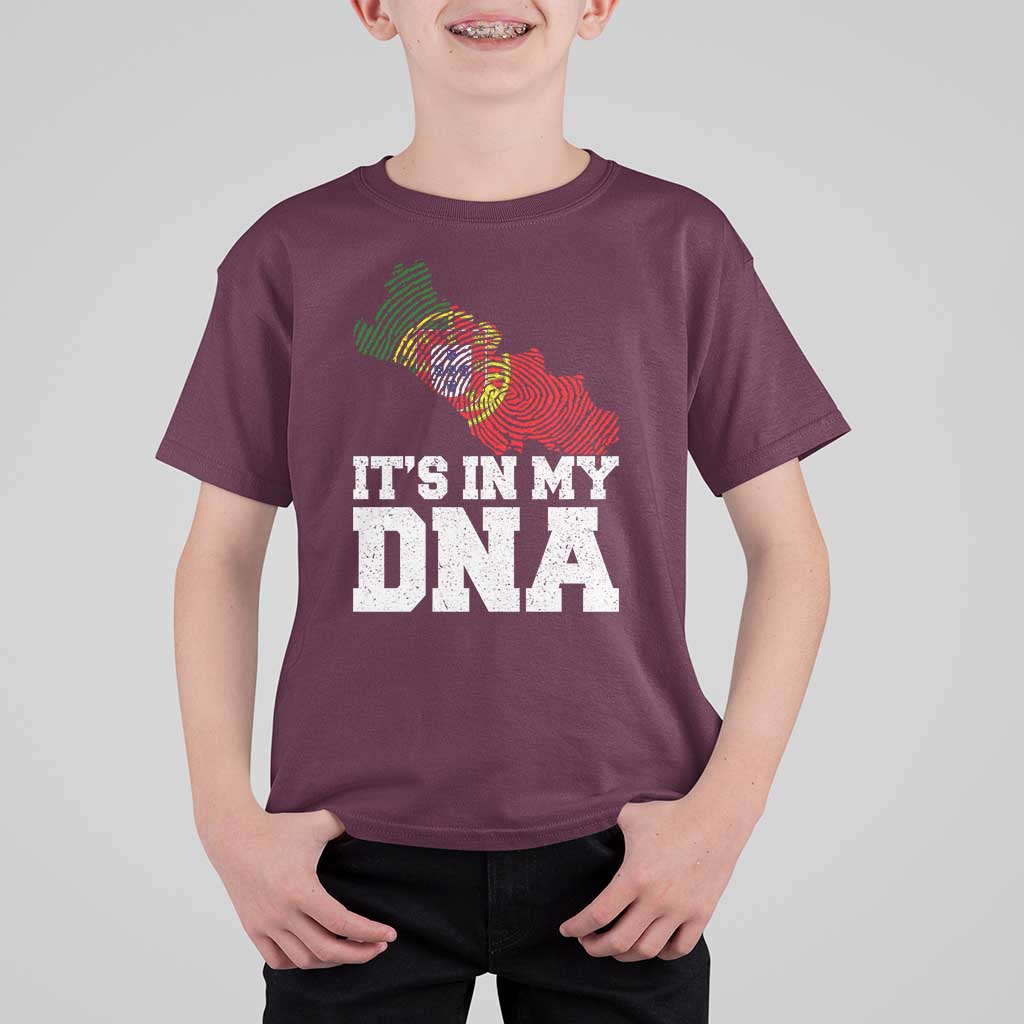 Its in My DNA Portugal T Shirt For Kid Portuguese Flag Portugal Boy Girl Gift - Wonder Print Shop