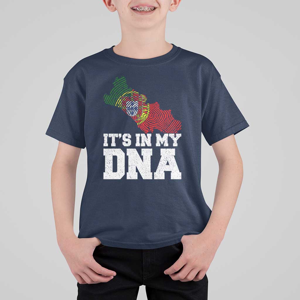 Its in My DNA Portugal T Shirt For Kid Portuguese Flag Portugal Boy Girl Gift - Wonder Print Shop