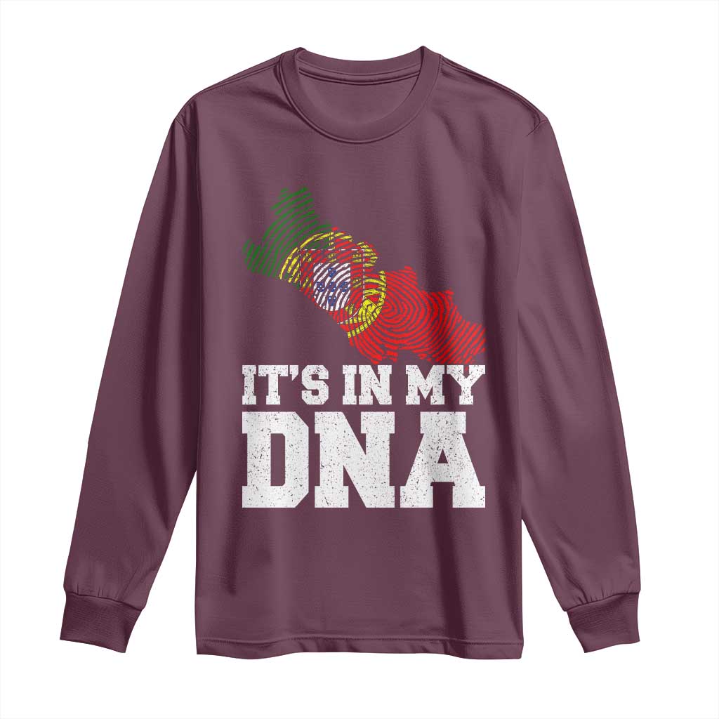 Its in My DNA Portugal Long Sleeve Shirt Portuguese Flag Portugal Boy Girl Gift - Wonder Print Shop