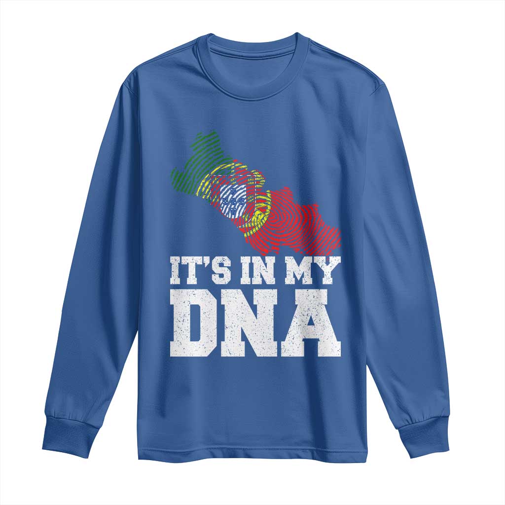 Its in My DNA Portugal Long Sleeve Shirt Portuguese Flag Portugal Boy Girl Gift - Wonder Print Shop