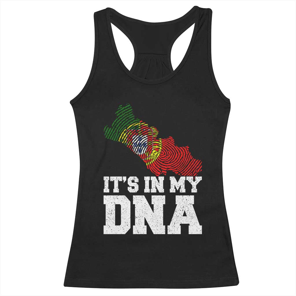 Its in My DNA Portugal Racerback Tank Top Portuguese Flag Portugal Boy Girl Gift - Wonder Print Shop