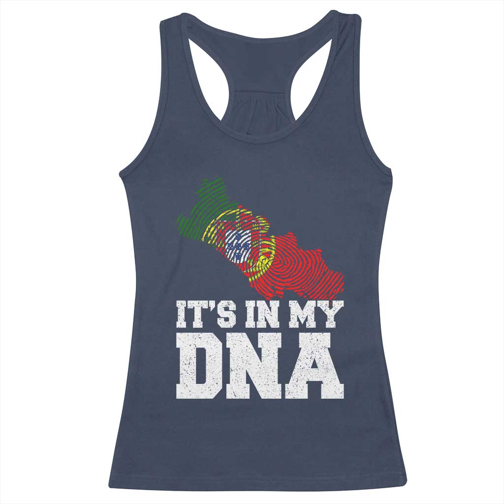 Its in My DNA Portugal Racerback Tank Top Portuguese Flag Portugal Boy Girl Gift - Wonder Print Shop