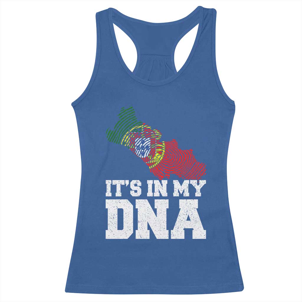 Its in My DNA Portugal Racerback Tank Top Portuguese Flag Portugal Boy Girl Gift - Wonder Print Shop