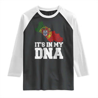 Its in My DNA Portugal Raglan Shirt Portuguese Flag Portugal Boy Girl Gift - Wonder Print Shop